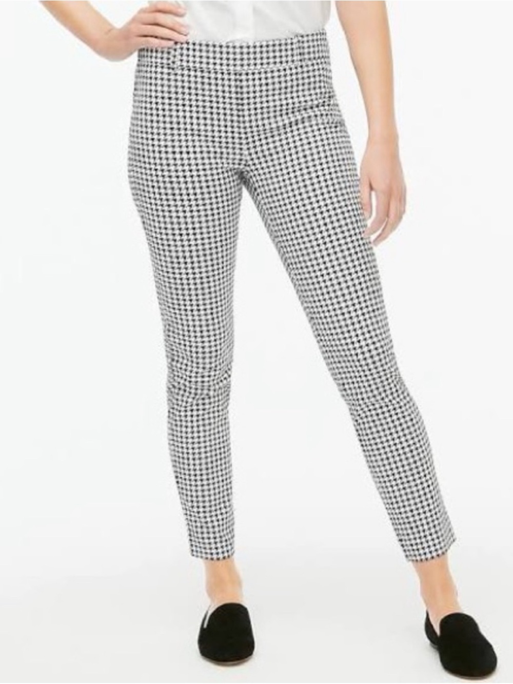 J.Crew Houndstooth Winnie pant stretch cotton Slim Ankle 2 Work Office Weekend